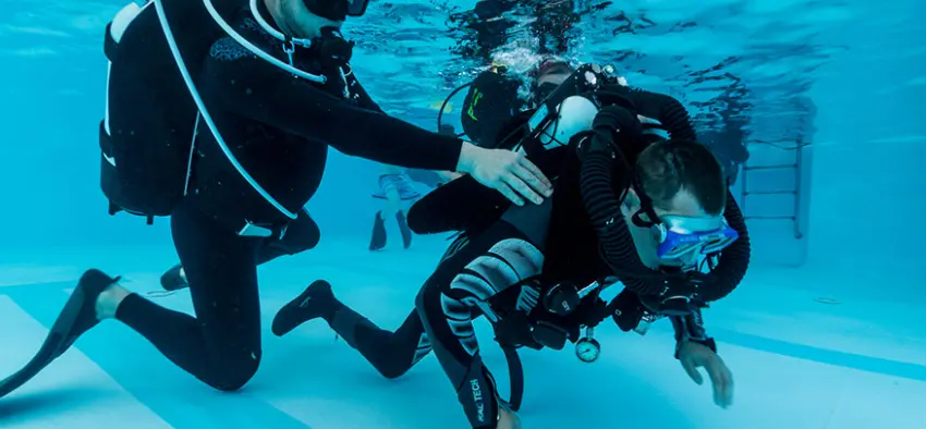Divesoft DEMO day with divers in wheelchairs from SKV team