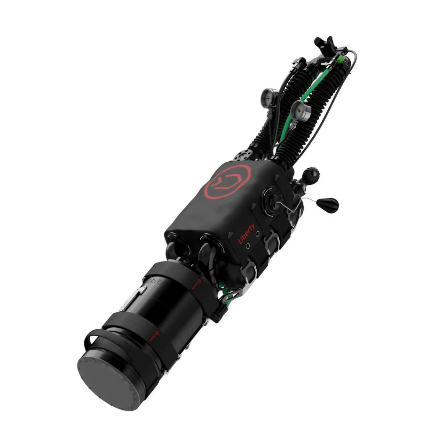 Liberty Sidemount CCR stock configuration optimized for cave and technical diving exploration.