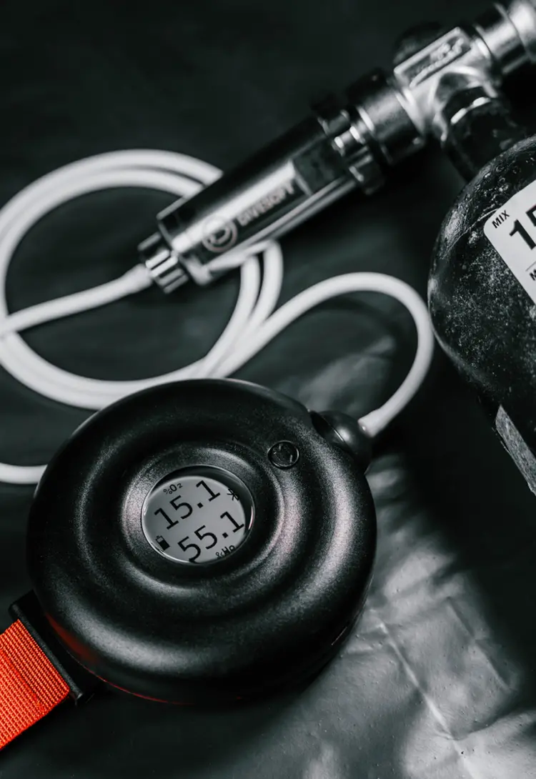 Divesoft ECHO analyzer - anylizing nitrox and trimix and carbon monoxide