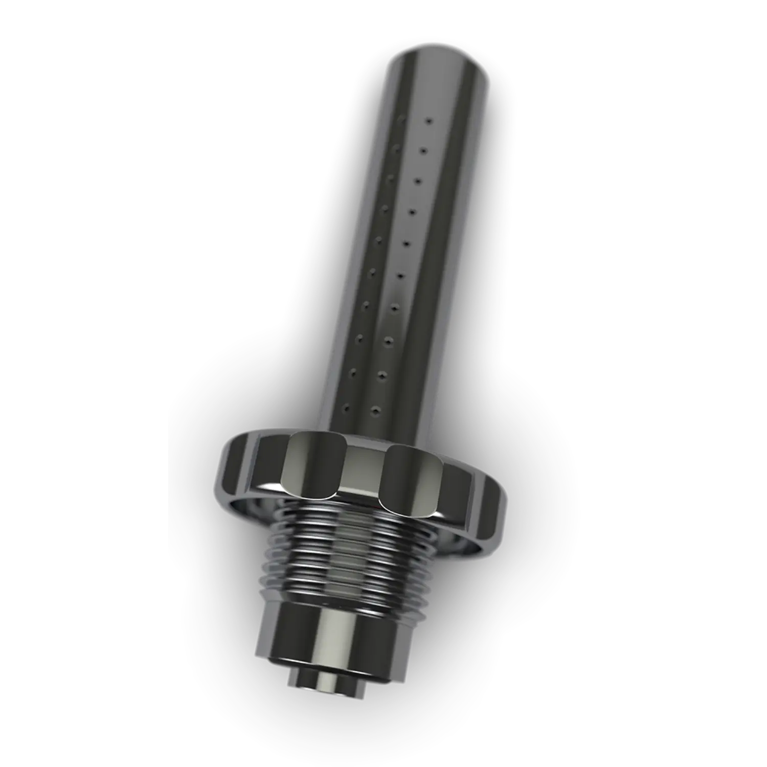 Divesoft Silencer attached to a scuba cylinder valve during gas draining