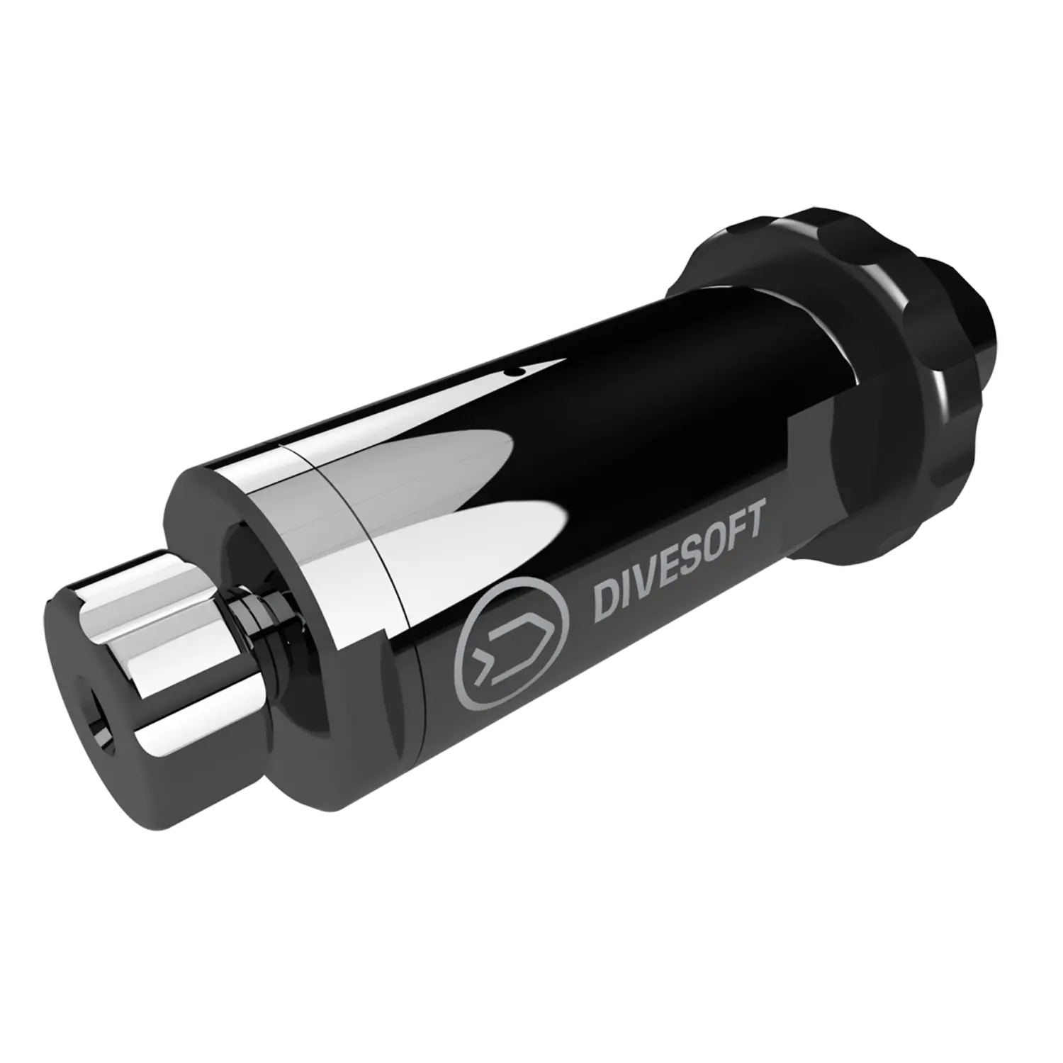Scuba gas analyzer connected using Divesoft Flow Limiter Mk2