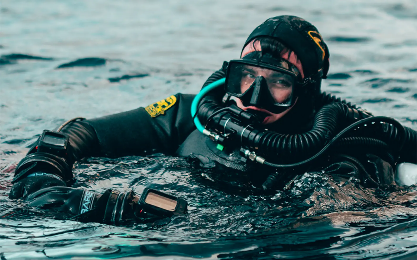 Rebreather diver, Adam Prochaska