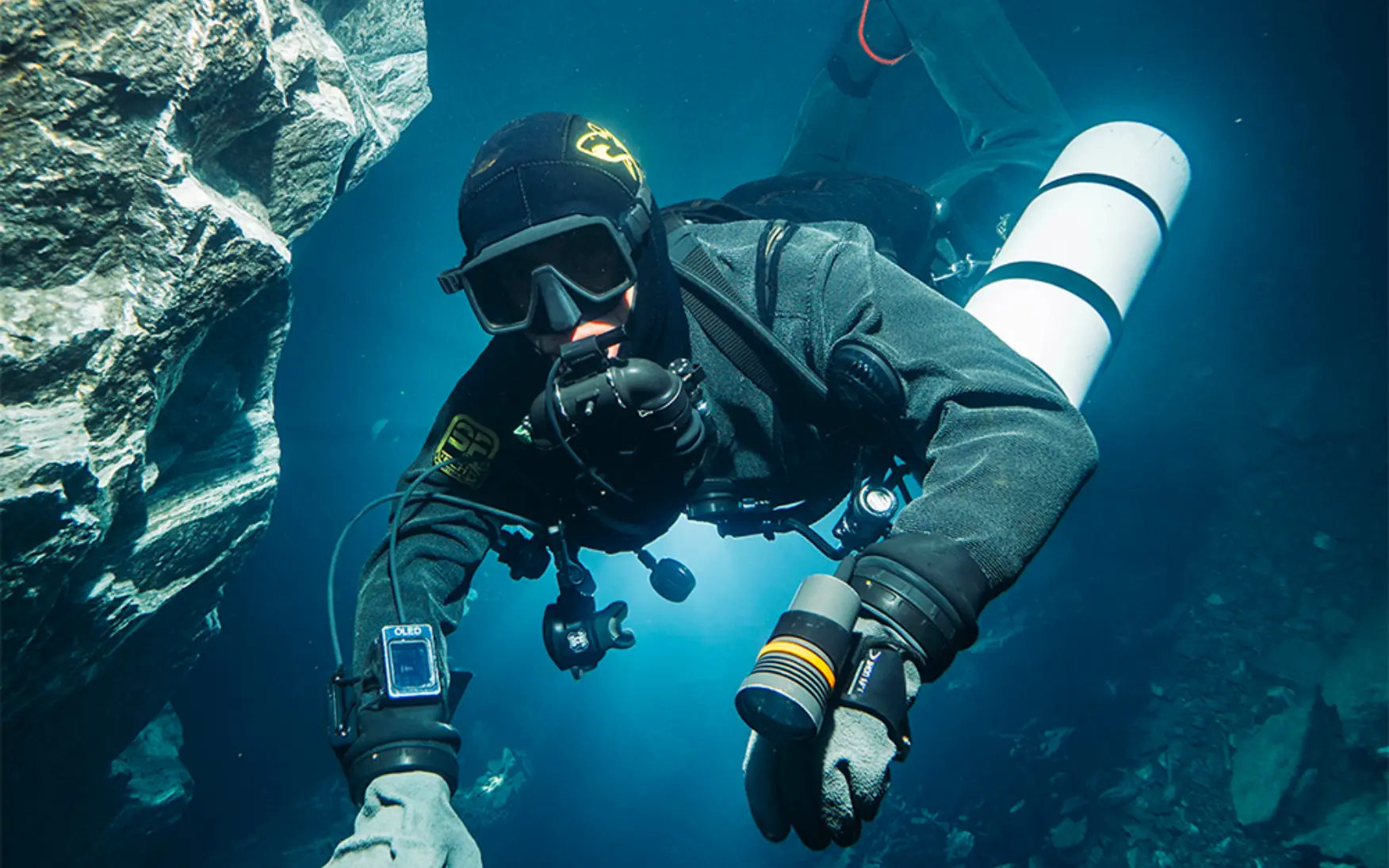 Cave diving