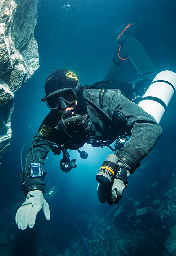 Cave diving