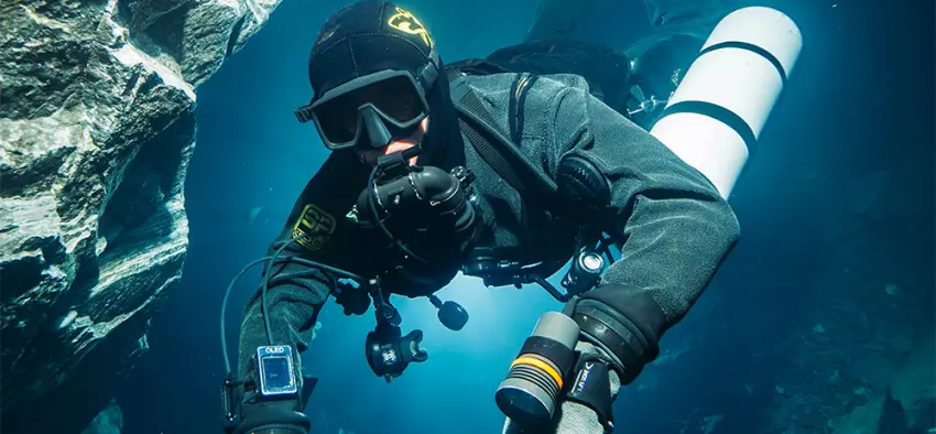 Cave diving